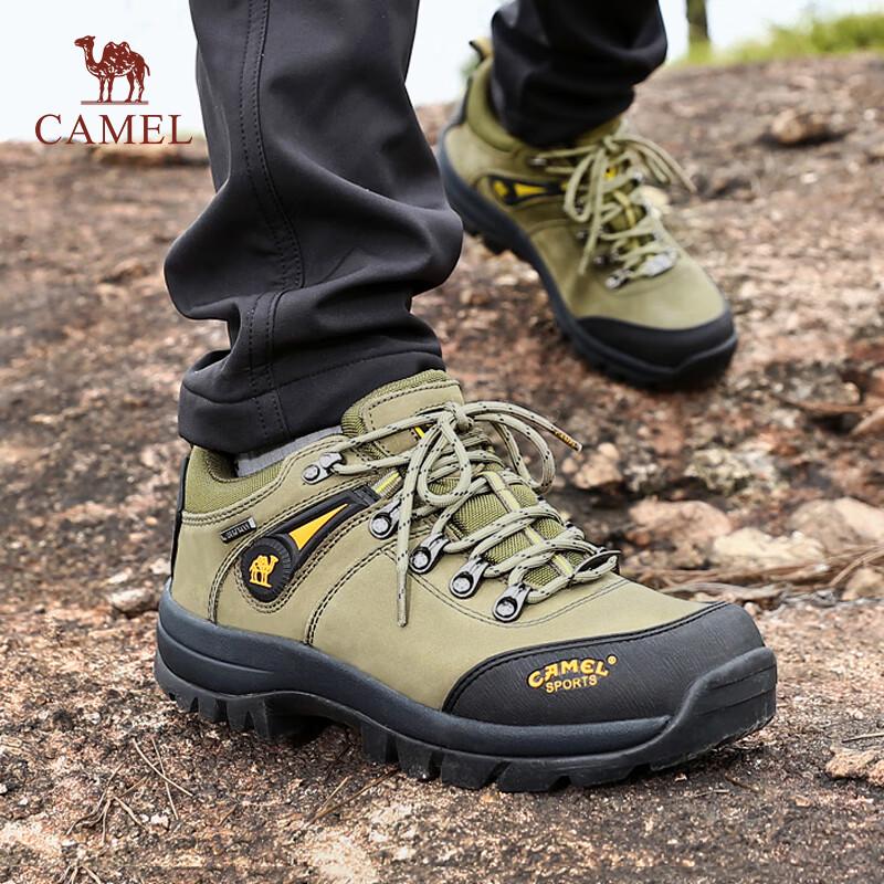 CAMEL Men's Low-Top Leather Hiking Shoes