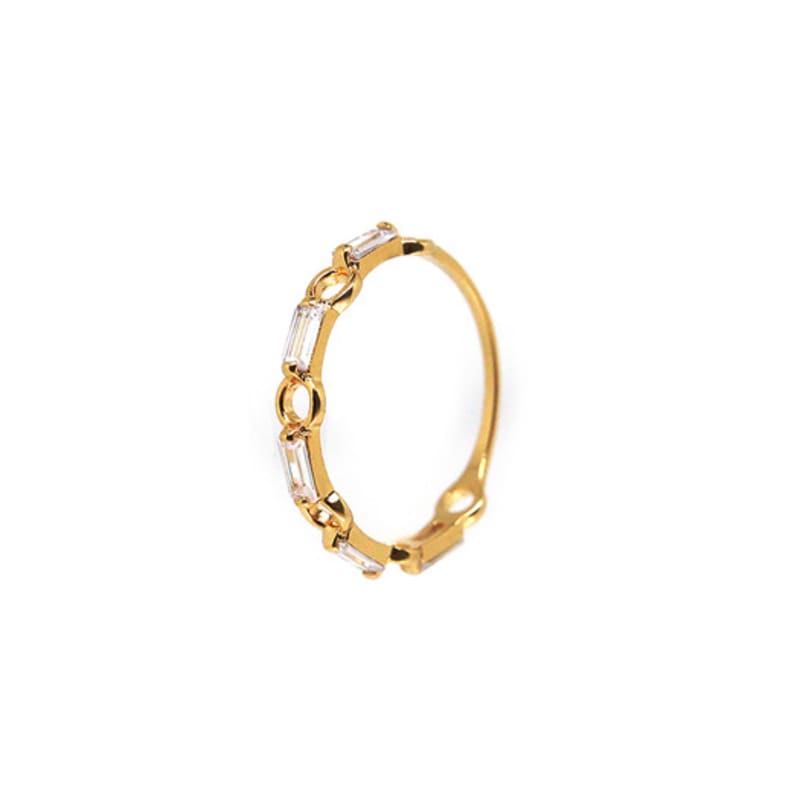 Shertz Square Cubic Chain Ring (14k)