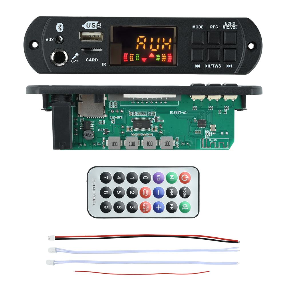 

DC 12V MP3 BT Decoding Board Car Audio MP3 Decoder Power 2 * 50W with Amplifier Decoding Board