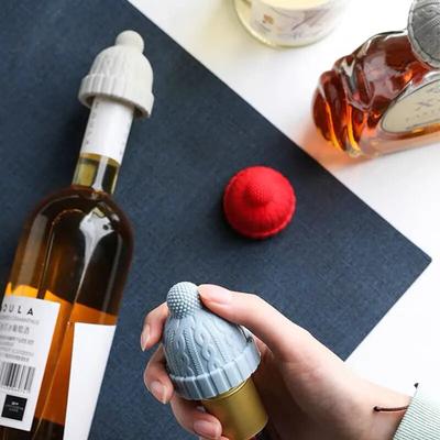Silicone Wine Stopper Wine Bottle Seasoning Bottle Sealing Stopper Household Little Red Hat Creative Sealing Stopper Tool