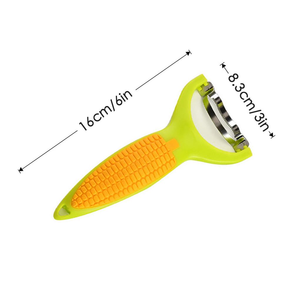 

Овощечистка для кукурузы, резак для кукурузы, овощечистка из нержавеющей стали, инструменты для фруктов и овощей, кухонный обеденный инструмент для детей, семьи, друзей зелёный