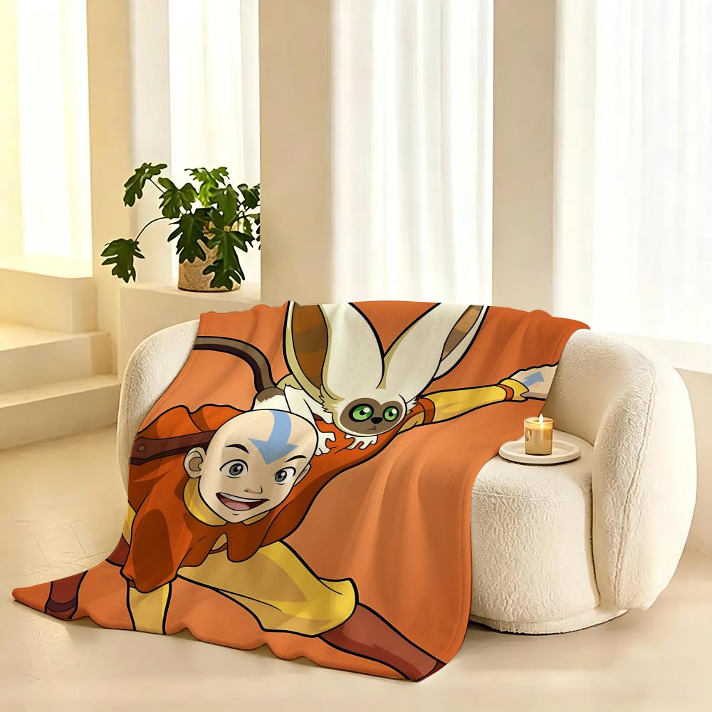 Avatar Der Letzte Airbender Cartoon Überwurf 240g Flanell Decke, geeignet für Sofas, Betten, Büros, exquisites Geschenkdecke