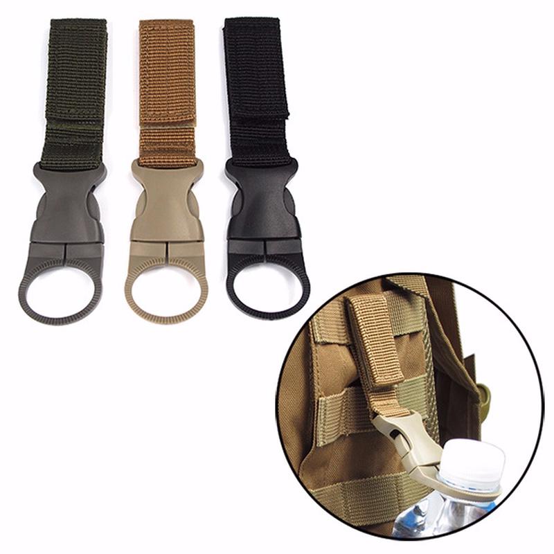 Outdoor Nylon Knapsack Detachable Water Bottle Belt Buckle Plastic Steel Mother Buckle Bottle Hang