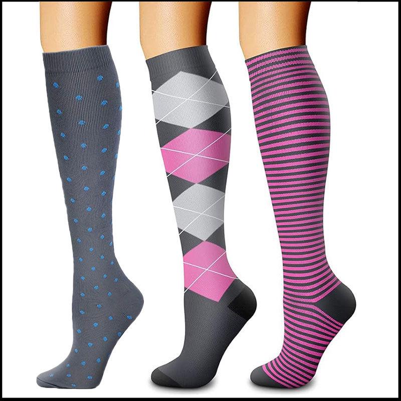 Compression Knee-high Socks Set for Running and Sports - Graduated Support, Multiple Pairs (3/4/6/8)