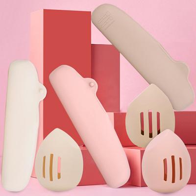 Seyahat Makyaj Fırça Tutucu Makyaj Sünger Tutucu Toz Geçirmez Silikon Makyaj Fırça Çantası Kılıfı Güzellik Yumurta Kutusu Organizatör Seyahat Essentials