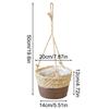 Garden Straw Hanging Basket Planter Twine Woven Flower Basket Rattan Basket Hanging Orchid Pot Pot Hanging Basin