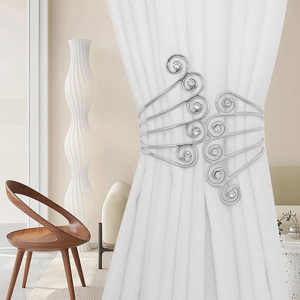 Fasce per Tende in Cristallo Decorazioni per la Casa Tende per Finestre Fermatenda Decorativo per Tende da Finestra Oro Argento