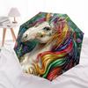 1 PC Automatic Folding Umbrella - Fantasy Unicorn Pattern, Portable & Foldable Design with 8 Ribs, Christmas Birthday Gifts