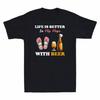 Life Is Better In Flip Flops With Beer Funny Novelty Unisexs Short Sleeve Tshirt