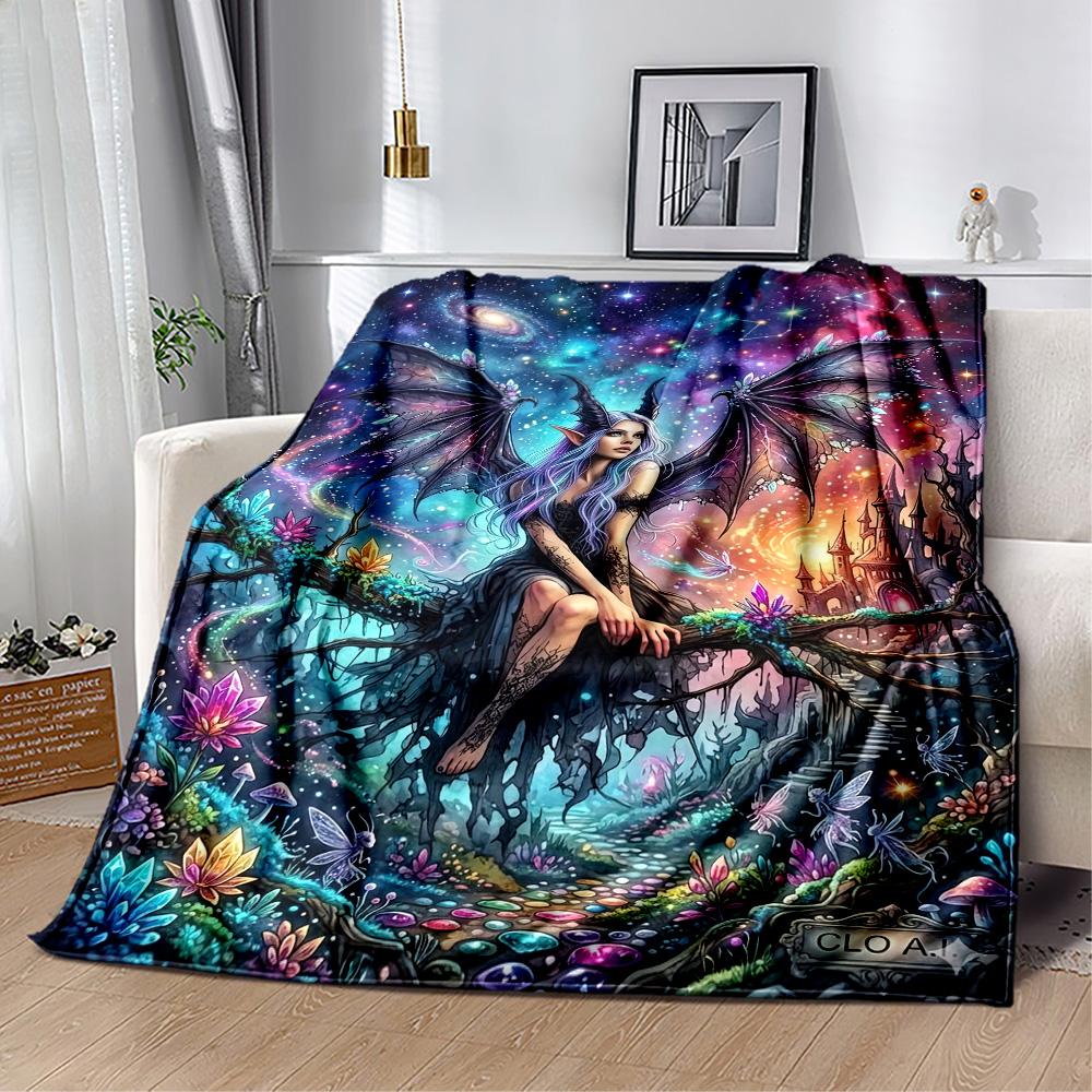 Gothic Style Blanket Soft Warm Cozy Suitable for Seaside Chair Office Four Seasons Universal Stylish Decor Suitable for Gifting Relatives and Friends