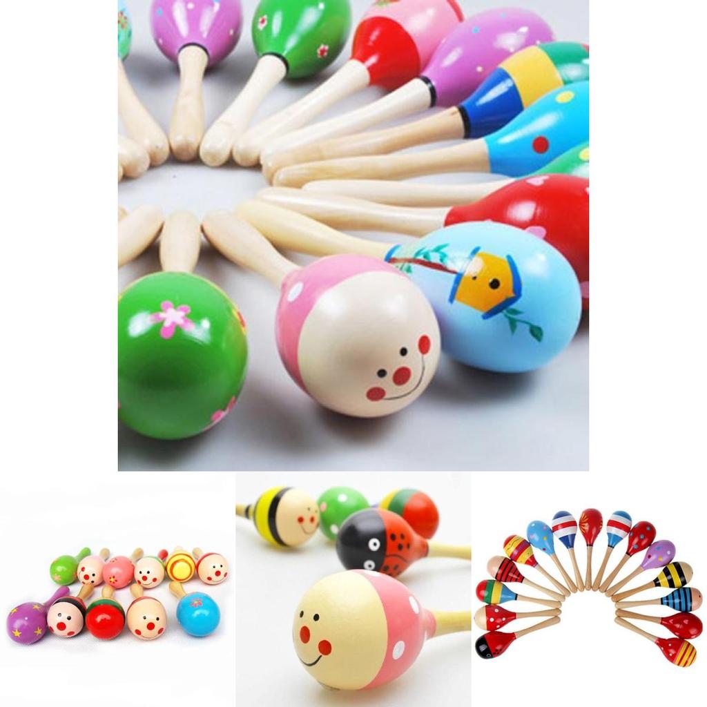 Wooden Shaker Rattle Musical Instrument For Baby Sensory Development And Playtime