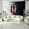 Arazzo da Parete BJK Besiktas Appeso Estetico alla Parete Coperta in Tessuto Stampato Arazzi Decorativi per Camera da Letto Soggiorno Decorazioni per la Casa
