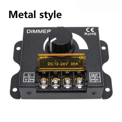 For LED Strip Installations Black LED Strip Dimmer Brightness Regulator Plastic Enclosure DC 12V-24V Compatible