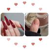 Wine Red Glitter Peel-Off Nail Polish - Long-Lasting Shiny Crystal Burst, 2026 New Internet Celebrity Favorite
