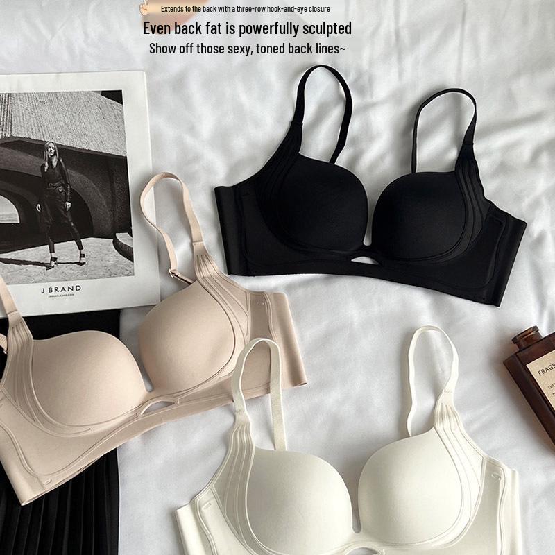 Seamless Wire-Free Push-Up Bra with Palm Cup for Small Bust - Breathable & Gap-Free