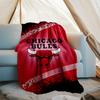 1pc Chicago Bulls Theme Blanket - Digital Print, Polyester, Cozy for All Seasons, Perfect for Outdoor, and Travel