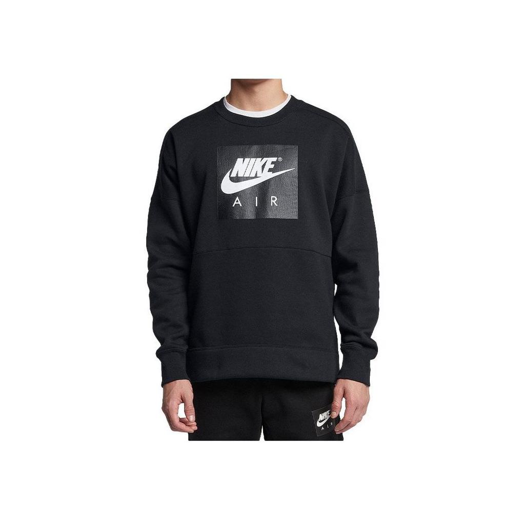 Nike Sportswear Air Mens Fleece Crew Sweatshirt Black 886051-010