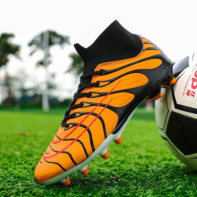 Herren Fußballschuhe Atmungsaktiv TF/FG Sport Fußballschuhe Outdoor Trainingsschuhe Bequem Indoor Hoher Knöchel Outdoor Großhandel