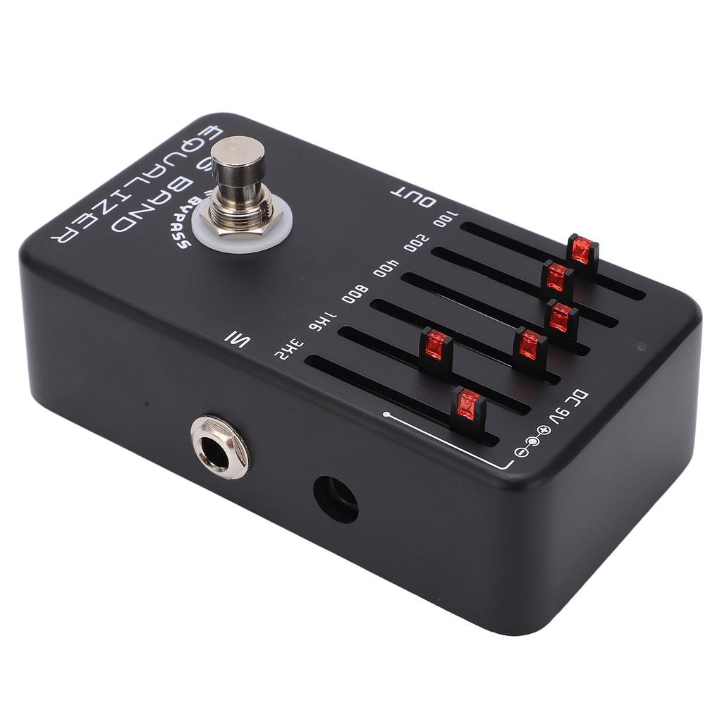 6 Band Equalizer Electric Guitar Metal Effect Pedal with True Bypass LED Flash DC 9V 15mA