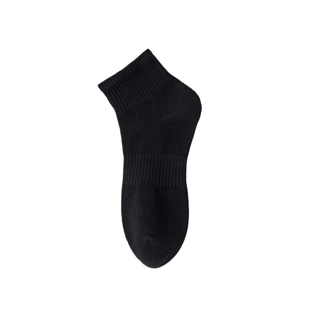Zhuji Four Seasons Men's Casual Sweat-Absorbent Odor-Resistant Short Cotton Socks - Black, White, Gray, 7A Antibacterial Sports Socks
