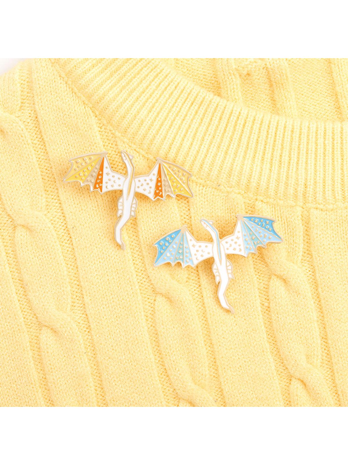 

2 штуки броши в форме дракона для женского творческого полета, повседневных нарядов, сумок, аксессуаров, металлических значков