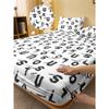 1 Lenzuolo con Angoli Stampato Geometrico Moderno Semplice, Copriletto Stampato per Camera da Letto, Biancheria da Letto (esclusi Federe)