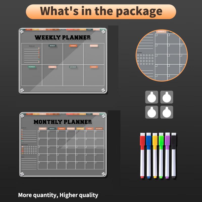 Magnetic Transparent Acrylic Erasable Planner Board