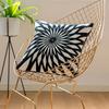 Home Decorative Embroidered Cushion Cover Black White Canvas Cotton Square Embroidery Pillow Cover 45X45Cm For Sofa Bed Chair