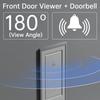 Angle Door Viewer Peephole: Reinforced Zinc-Aluminum Core with HD Optical Lens, 360° Rotation & Anti-Spy Cover for 2.17-4.13 Thickness