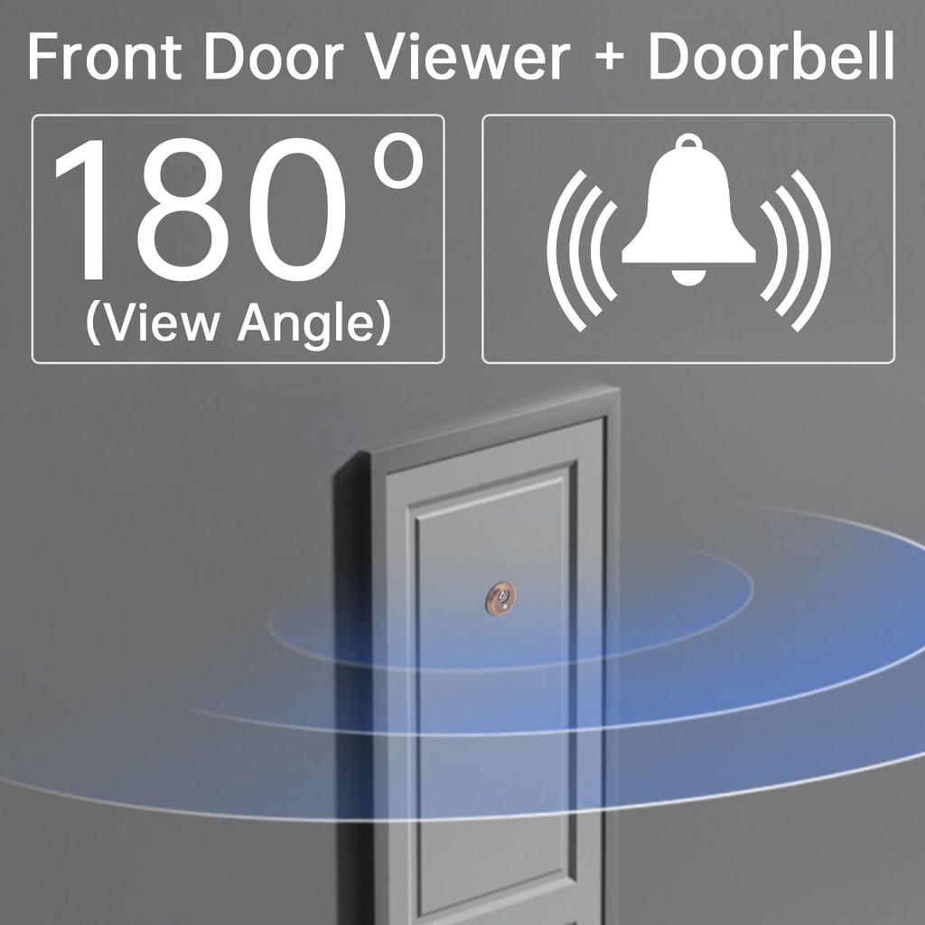 Angle Door Viewer Peephole: Reinforced Zinc-Aluminum Core with HD Optical Lens, 360° Rotation & Anti-Spy Cover for 2.17-4.13 Thickness
