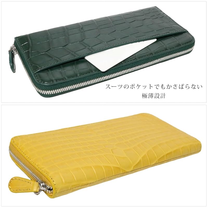 [Berkut] yellow crocodile long wallet men's ladies genuine crocodile long wallet matte finish genuine leather Genuine leather leather crocodile