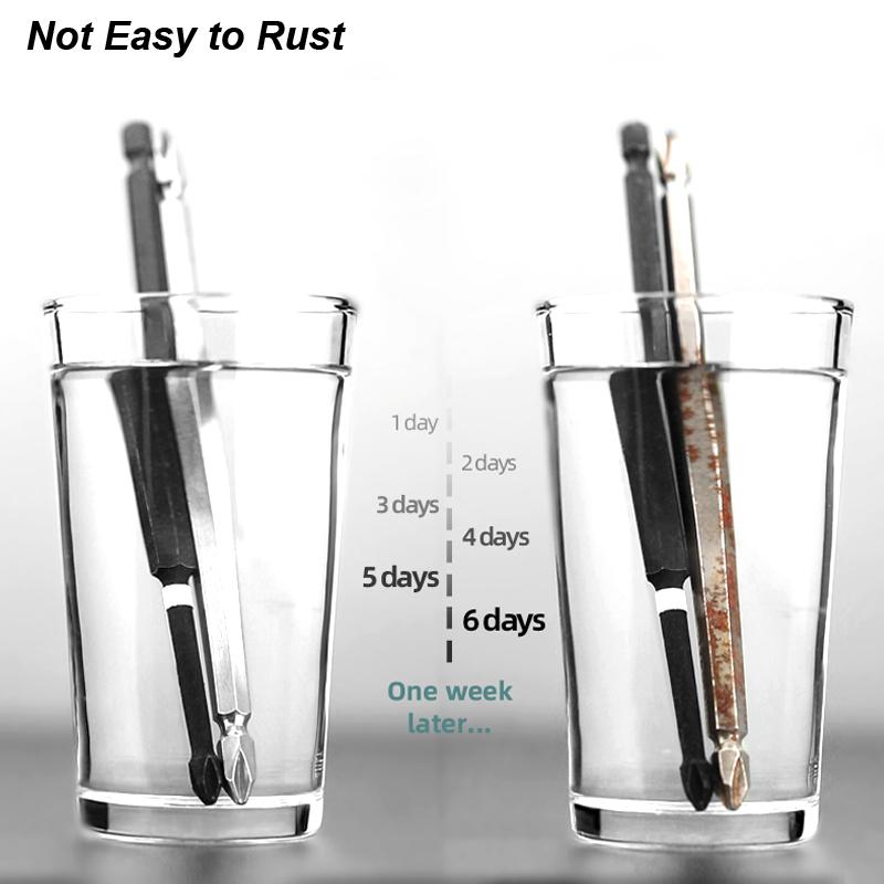 Impact Batches Magnetic Screwdriver Bits Set Anti-slip Tip 1/4 Hex Shank PH2 Head Phlippes Cross High Hardness Water Proof Tool