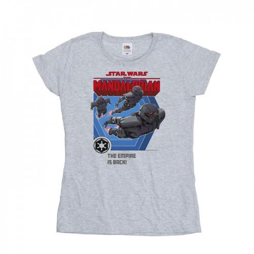 

Star Wars Womens/Ladies The Mandalorian Empire Is Back Cotton T-Shirt XXL білий