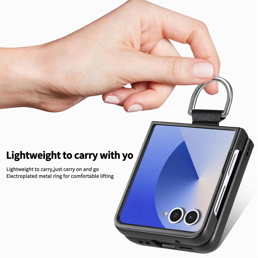 Portable Ring Holder Protective Cover Case for Samsung Galaxy Z Flip7 5G Flip 7 Flip6 Flip5 Flip4 Flip 6 5 4 3 2 1 Flip3 Flip2