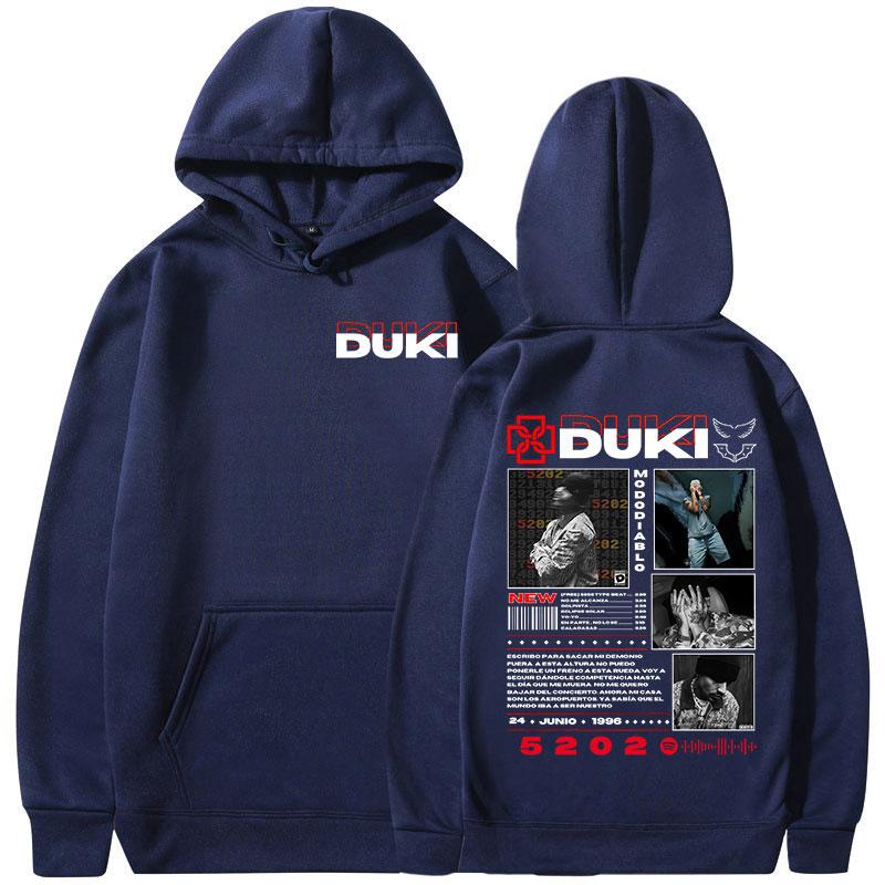 Rapper Duki 5202 MIXTAPE Album Hoodies Men Women Clothing Fashion Hip Hop Hooded Sweatshirts Casual Fleece Long Sleeves Pullover