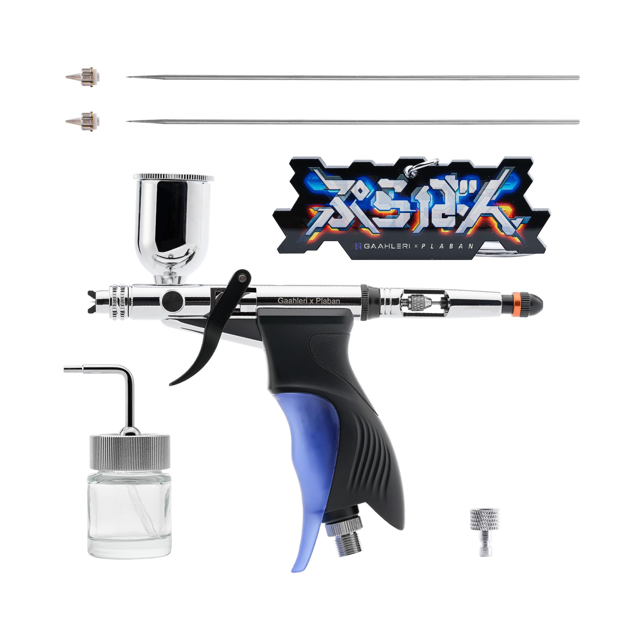 

Gaahleri Plaban Airbrush with Insertion Nozzle for Model Painting Co-Artist Double-Action Trigger, GHAC-Swallowtail (Self-Centering Nozzle), 0.28mm & чёрный