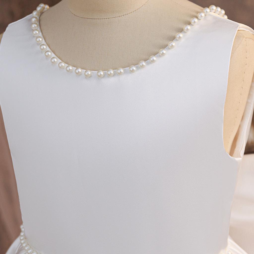 Rochie de Prințesă pentru Domnișoară de Onoare pentru Nuntă, Vară, Copil, Formală, cu Fundă, Robă Lungă pentru Școală, Petrecere de Seară, Copii, Haine de Anul Nou, LP800