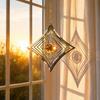 Stainless Steel Reflective Wind Spinners Outdoor Garden Decor Sparkly Wind Spinner Bird Devices