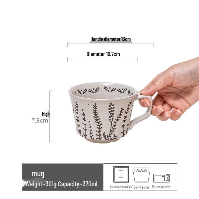 Shangqi Retro Bone China Coffee & Breakfast Mug Set