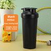 600ml Plastic Sports Water Cup with Scale Cap, Portable Outdoor Fitness Protein Powder Shaker Cup