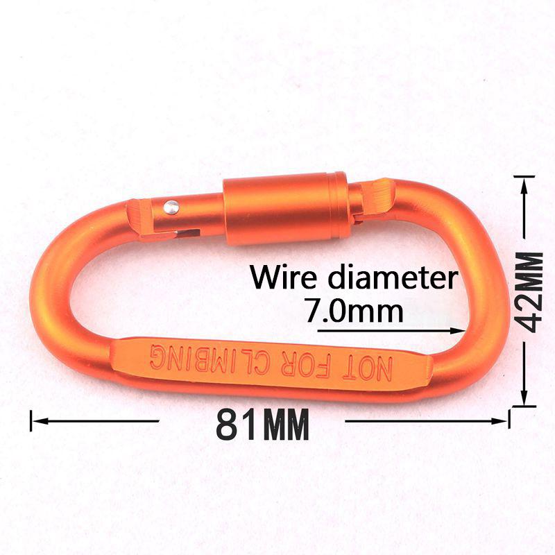 

4Pcs 8Cm Aluminum Alloy Carabiner D-Ring Key Chain Clip Camping Keyring Snap Hook Outdoor Travel Kit Gyh 81mm розы красного