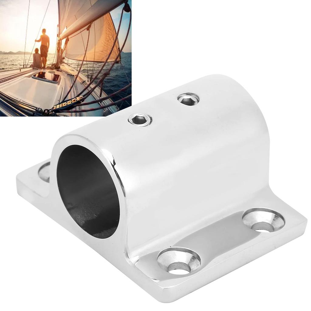 Stainless Steel Boat Tube Base, Marine Pipe Stake Base Marine Pipe Rectangular Base Pipe