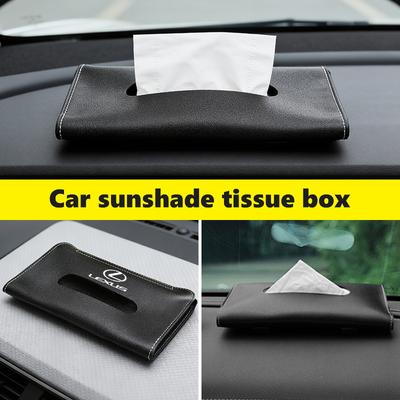 Car Sun Visor Tissue Box Hanging Tissue Storage Case Accessories For UX250h RX450h RX300 GX470 CT200h RX400h NX300h RX350