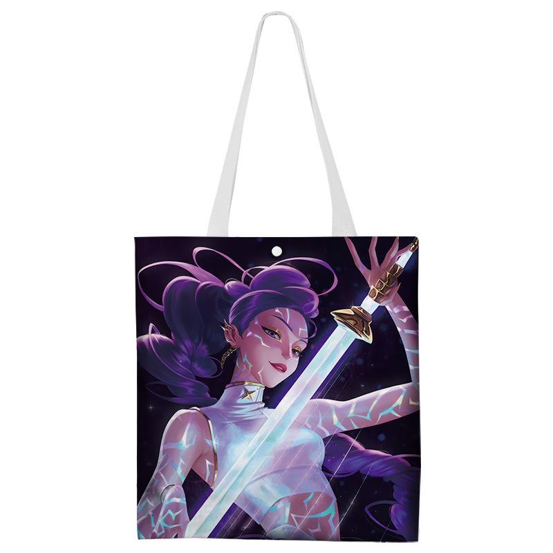 KPOP Demon Hunter Girls Group Anime Cartoon Film and Television Peripheral Canvas Bag Shopping Bag Shoulder Bag CLE