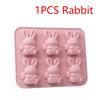 Silicone Easter Casting Moulds Soft Elasticity Silicone Easter Plaster Mould 6 Cavities for Handmade Wax Soap Craft Home Decor