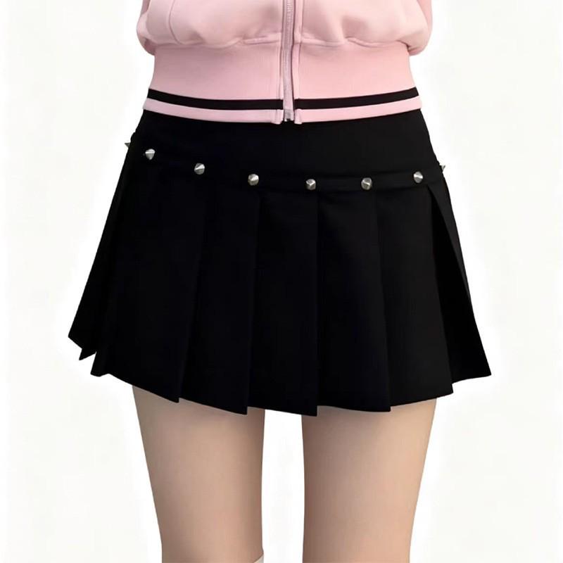 

Korean Xinmei Cartoon Character Embroidered Jacket & Pleated Skirt Set - Autumn Collection M
