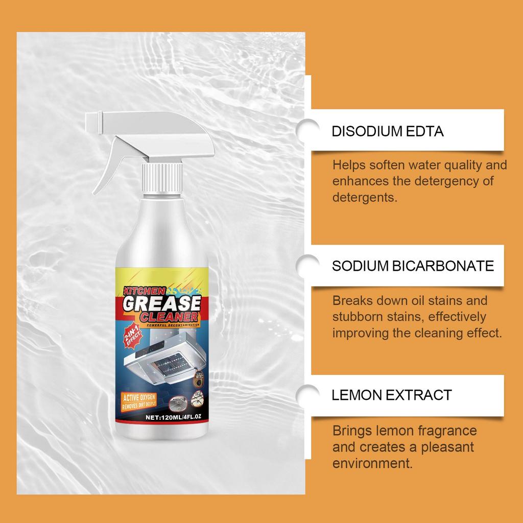 Agent de curățare a uleiului de bucătărie Agent de curățare a uleiului greu de uz casnic Agent de curățare spumă de decontaminare a aragazului de bucătărie 120 ml