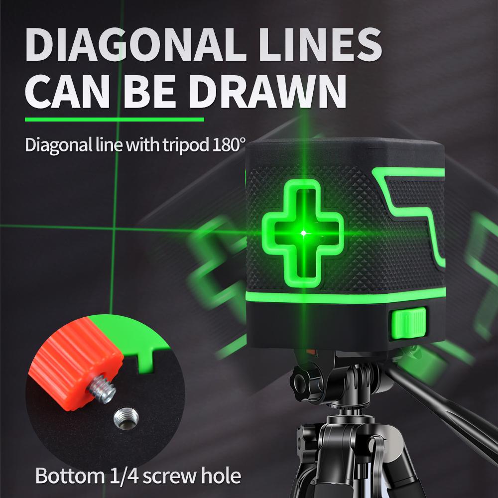 Automatic Mini Level Professional Laser Level Meter Horizontal Vertical Cross Laser Green Light Level Line Casting Instrument