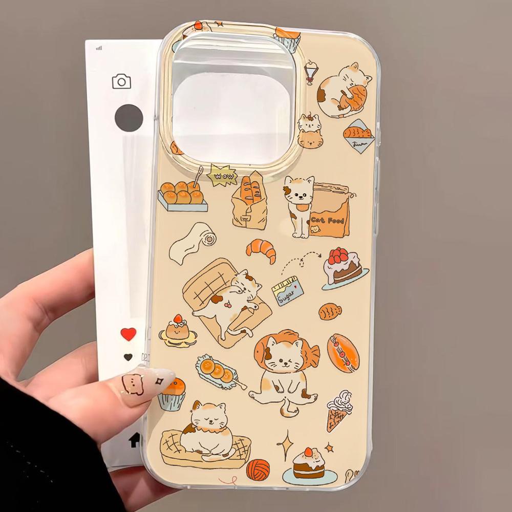Painted Phone Case for iPhone 12 13 15 16 iPhone 16 12 13 14 15 Pro  14 15 16 Pro Max Coverage Shockproof Anti-Fingerprint Fresh Style Protective Case