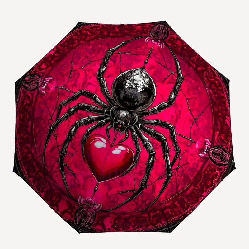 

1pc Spider Web Automatic Folding Umbrella, Lightweight Retractable Compact Travel Umbrella, 8-Rib Sturdy Frame, Fine Outdoor Umbrella113